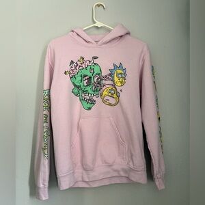 Pink Rick and Morty Hoodie